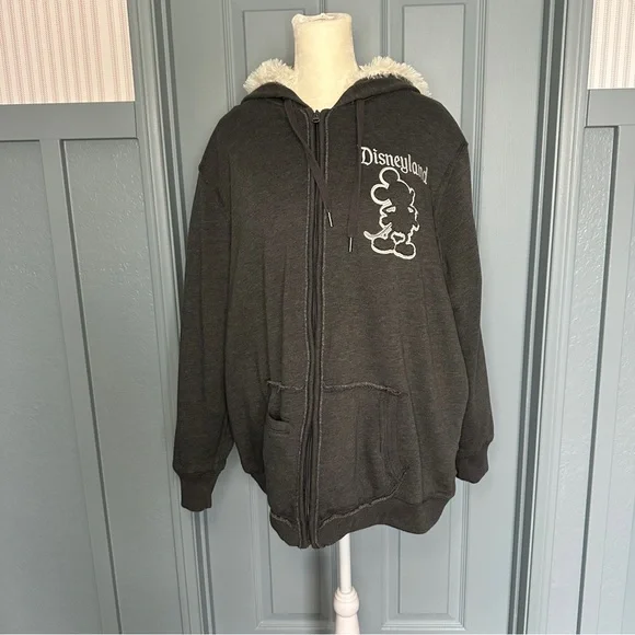 Disney Gray Sweatshirt with Mickey Mouse Design - Picture 1 of 6